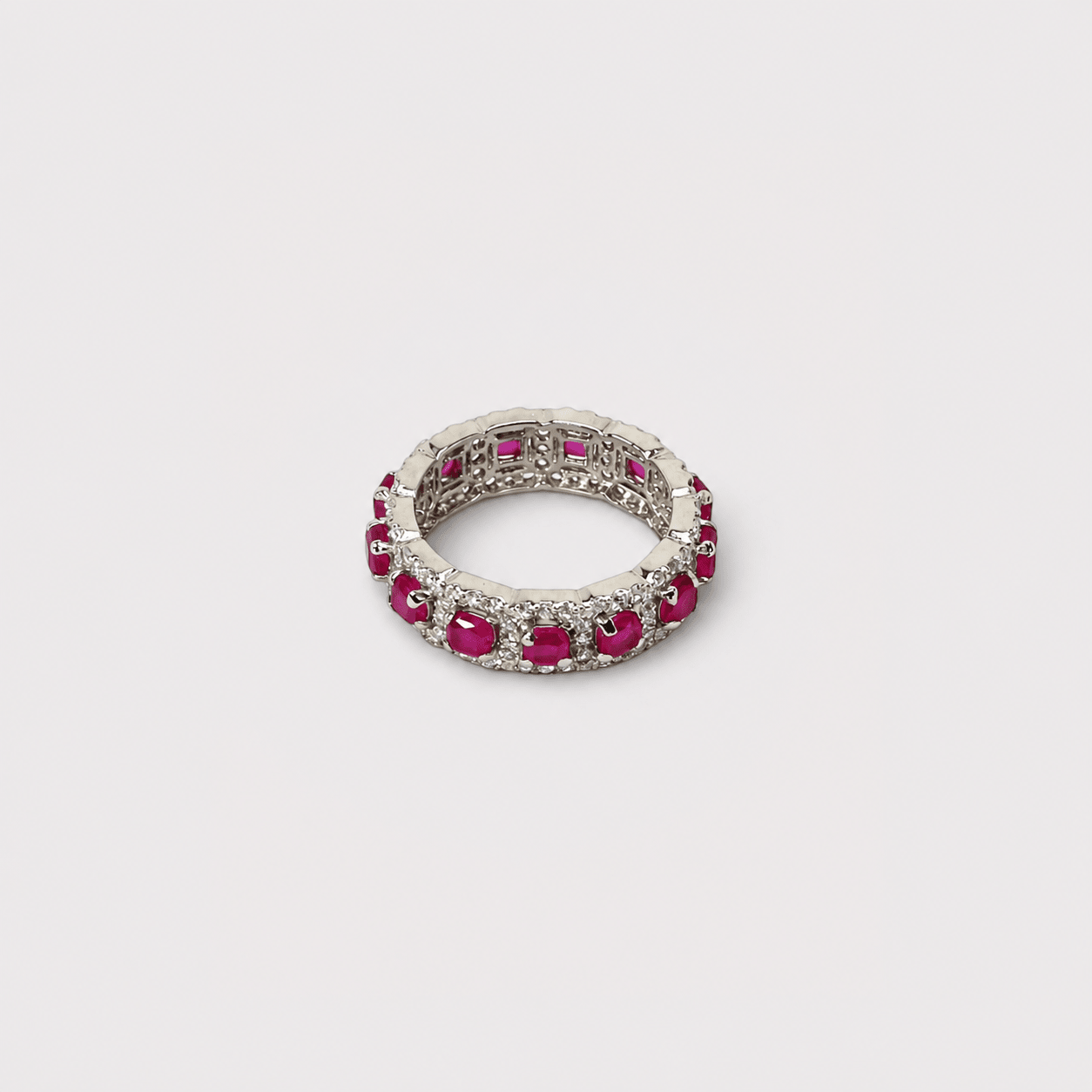 Ruby Eternity Band Ring - Monis Anas Jewellers