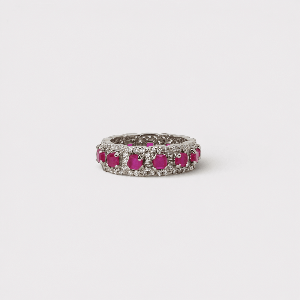 Ruby Eternity Band Ring - Monis Anas Jewellers