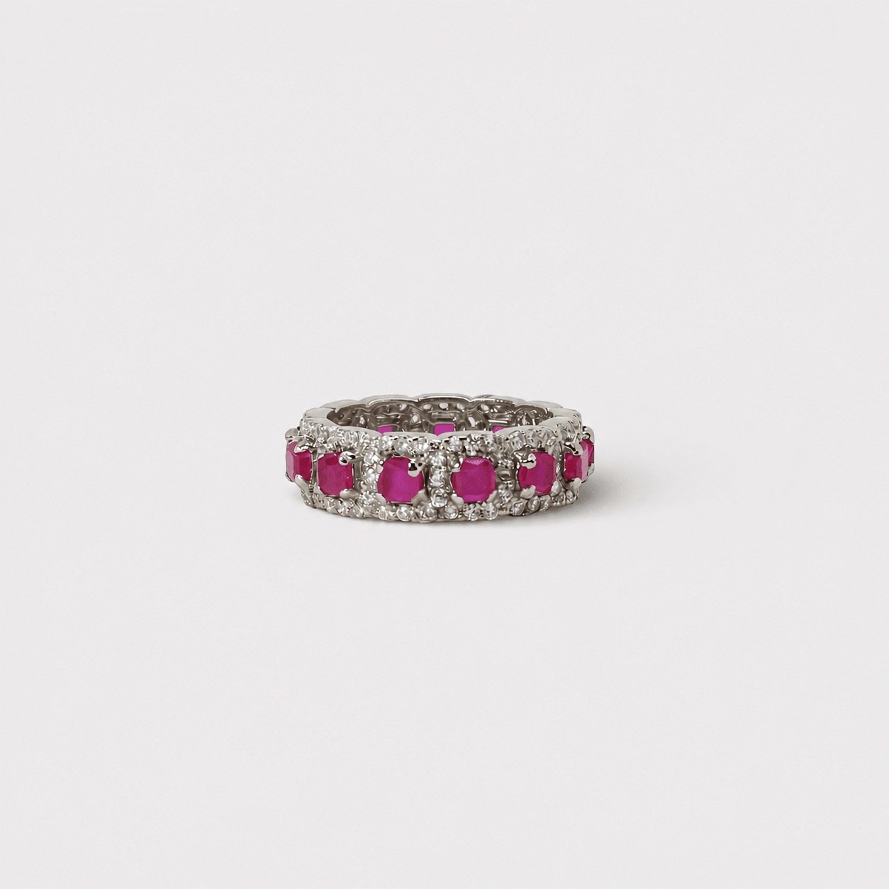 Ruby Eternity Band Ring - Monis Anas Jewellers