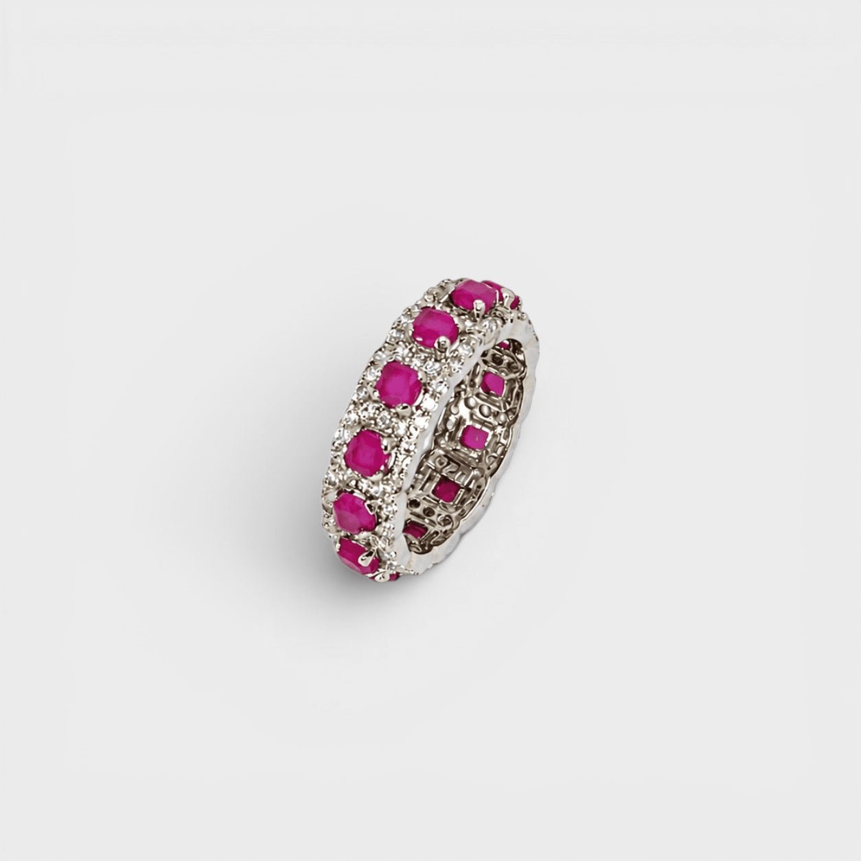 Ruby Eternity Band Ring - Monis Anas Jewellers