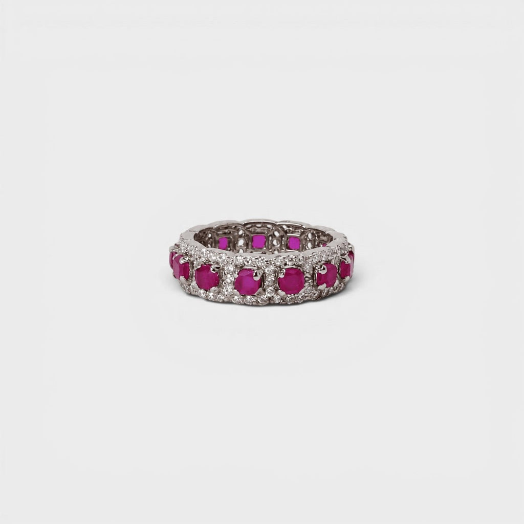 Ruby Eternity Band Ring - Monis Anas Jewellers