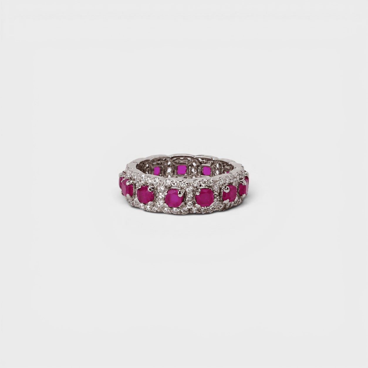 Ruby Eternity Band Ring - Monis Anas Jewellers