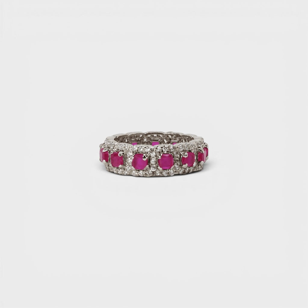 Ruby Eternity Band Ring - Monis Anas Jewellers