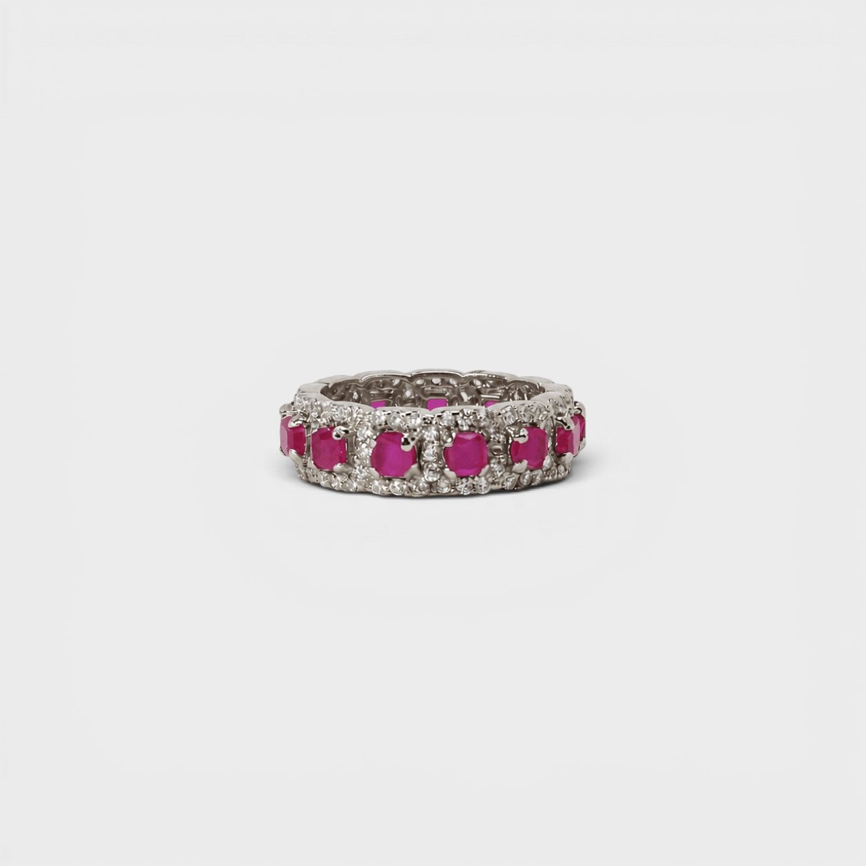 Ruby Eternity Band Ring - Monis Anas Jewellers