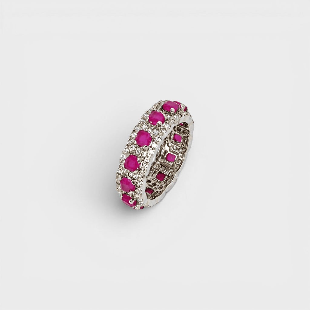 Ruby Eternity Band Ring - Monis Anas Jewellers