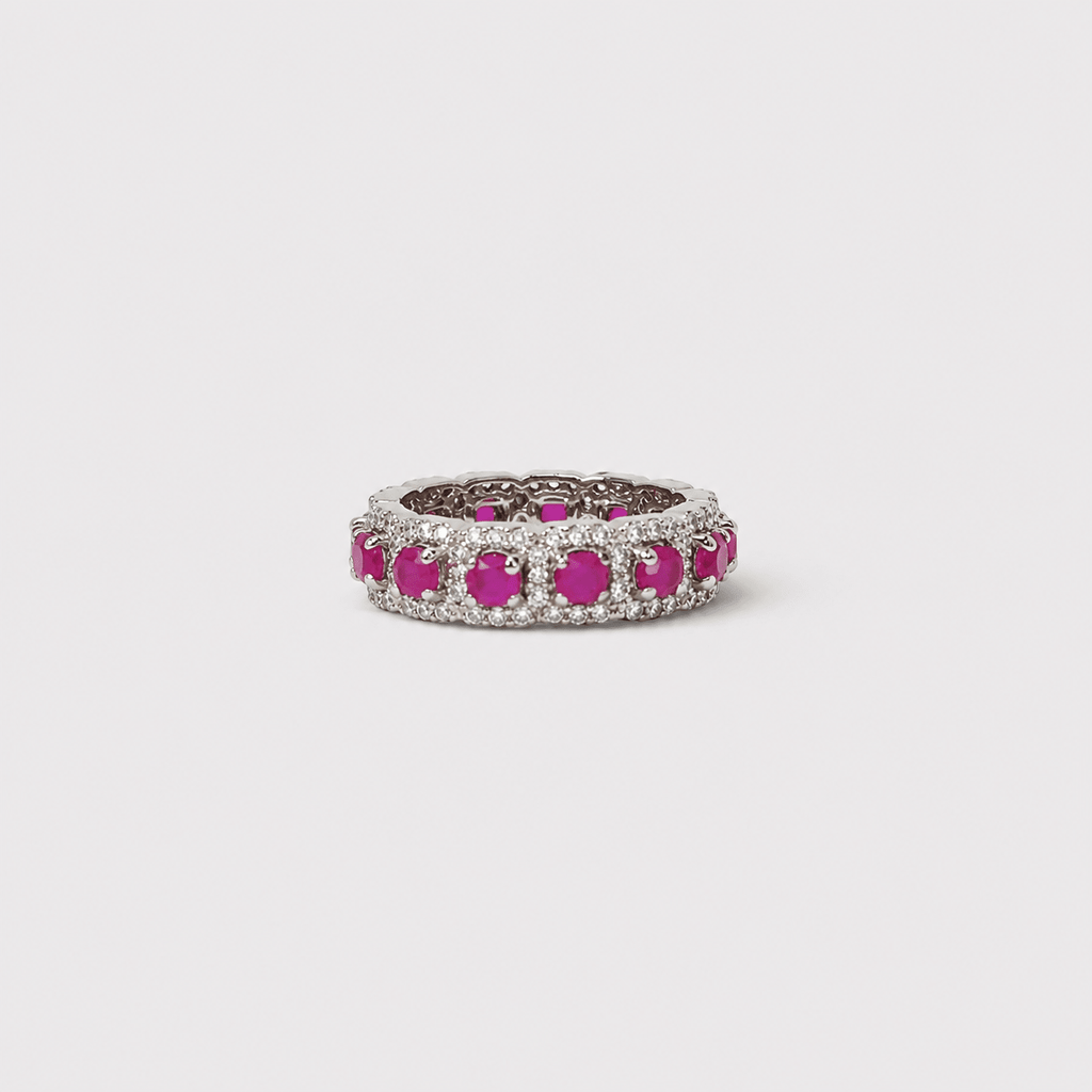 Ruby Eternity Band Ring - Monis Anas Jewellers