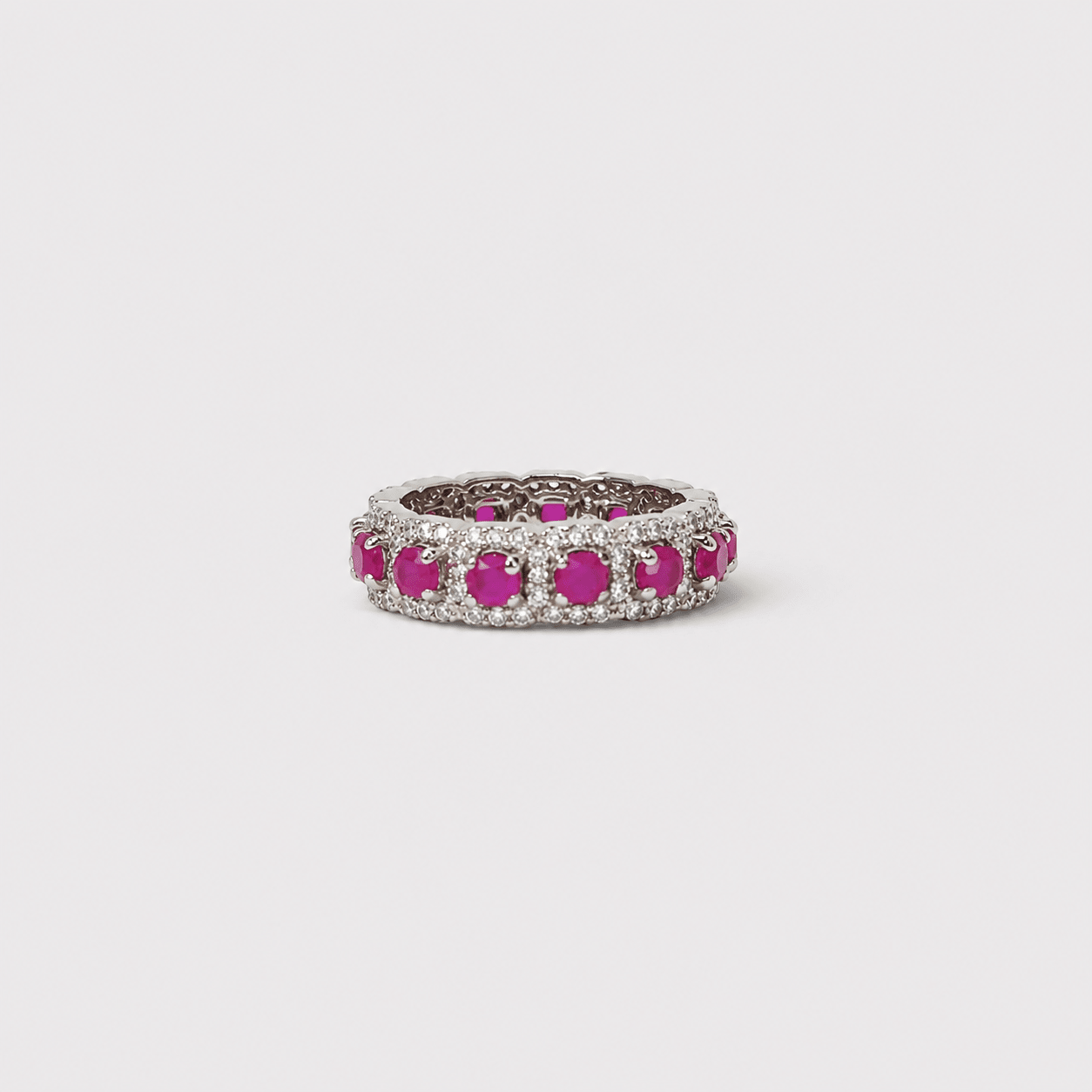 Ruby Eternity Band Ring - Monis Anas Jewellers