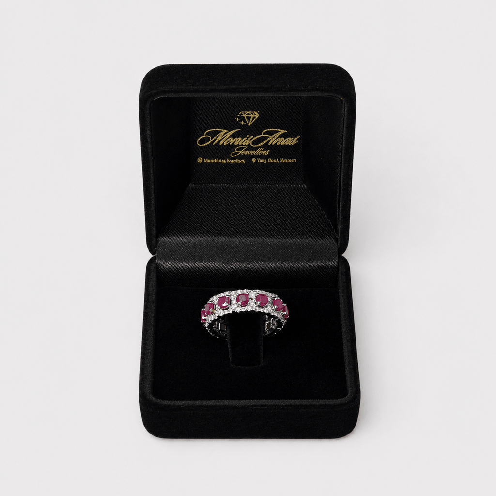 Ruby Eternity Band Ring - Monis Anas Jewellers
