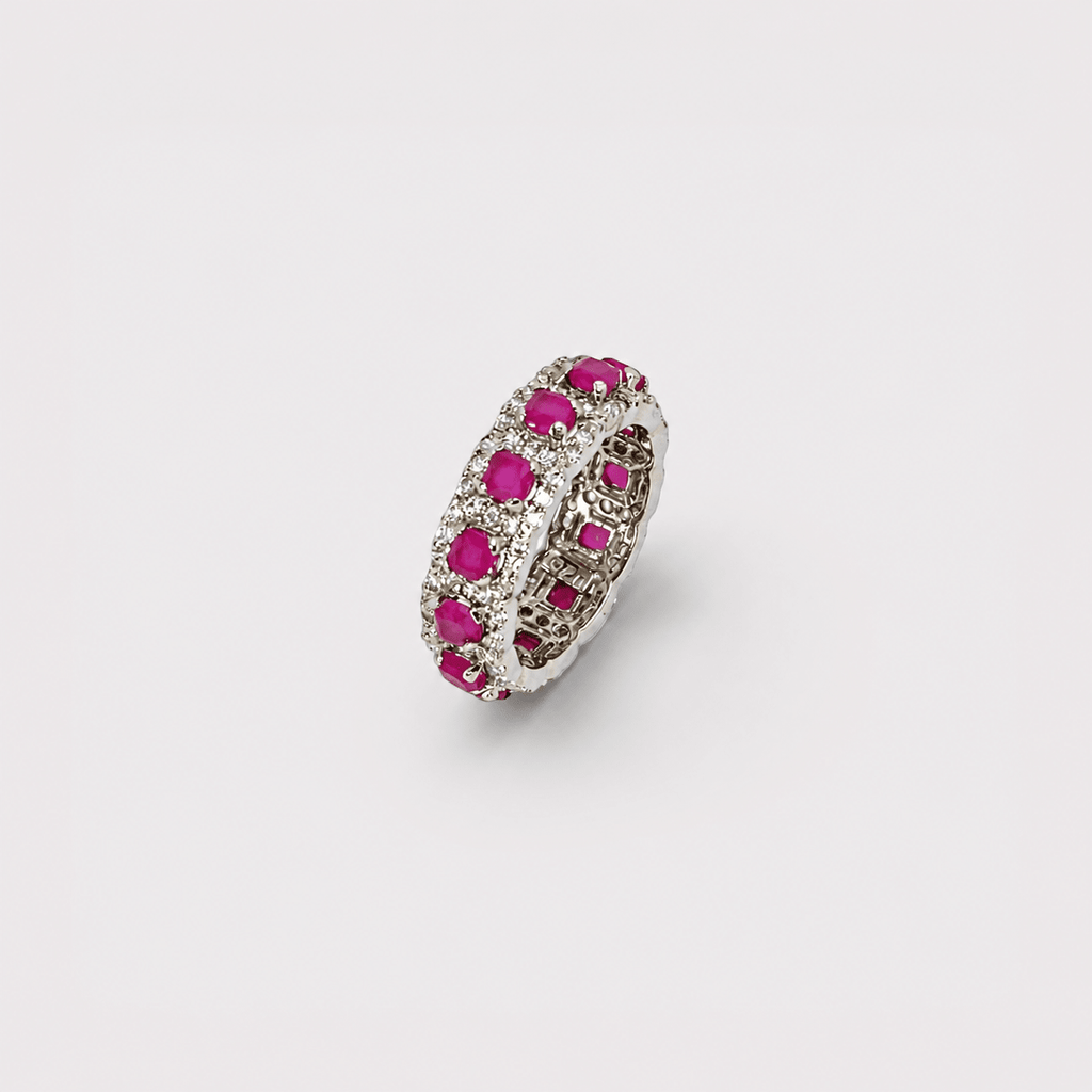 Ruby Eternity Band Ring - Monis Anas Jewellers