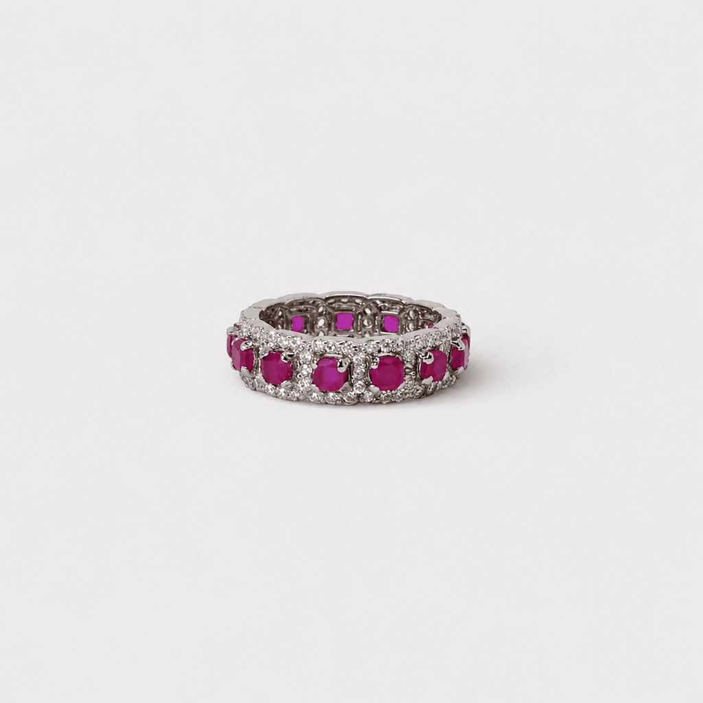 Ruby Eternity Band Ring - Monis Anas Jewellers