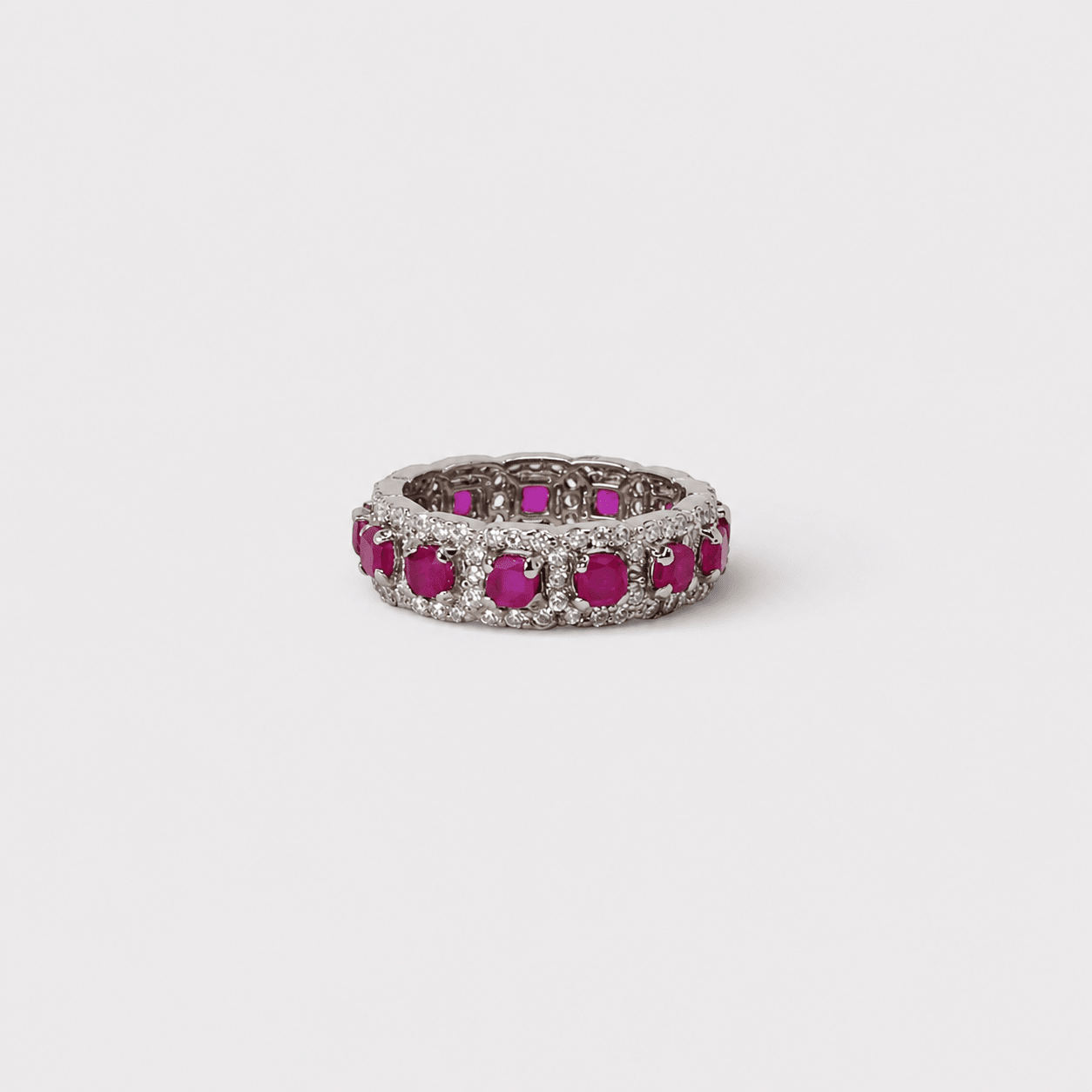 Ruby Eternity Band Ring - Monis Anas Jewellers