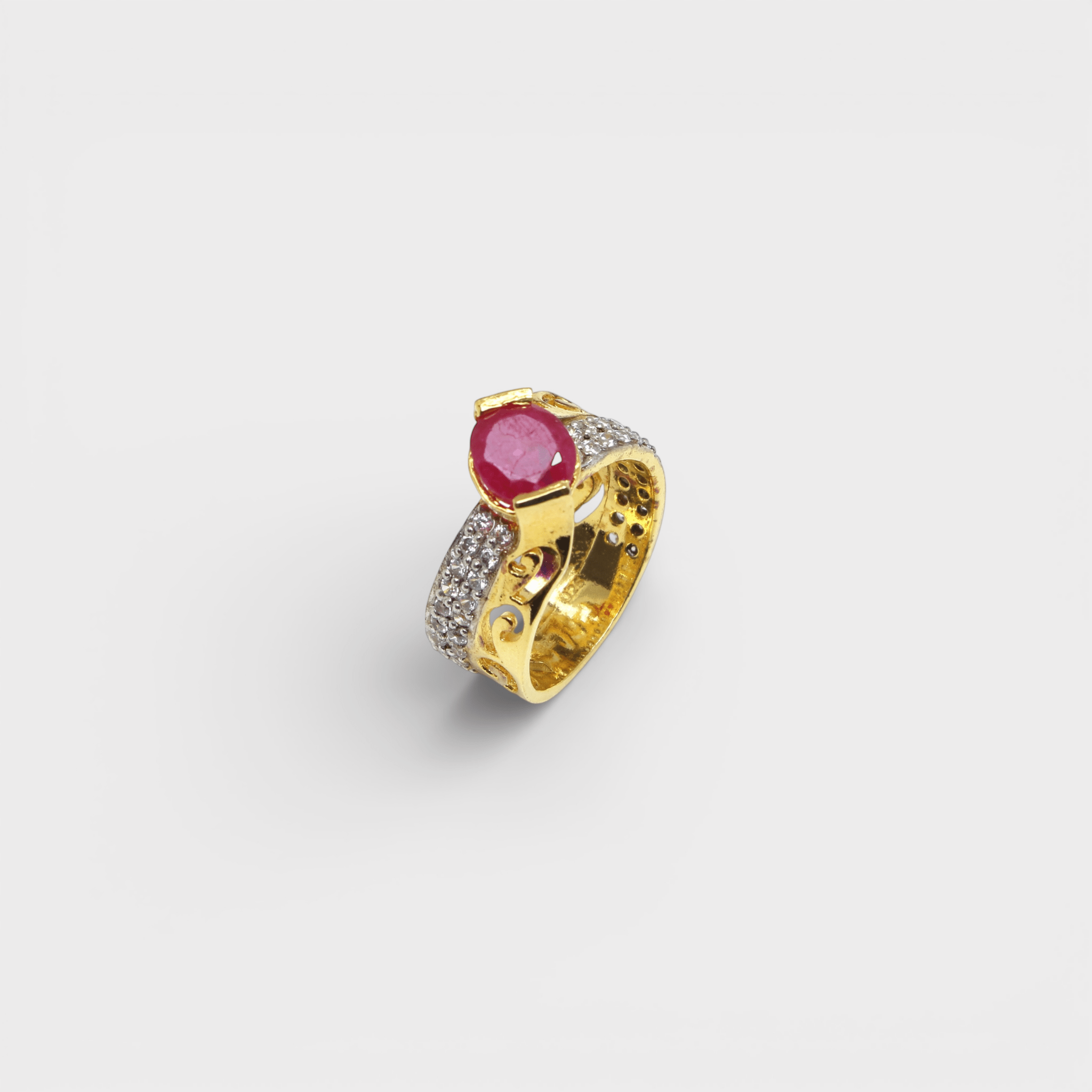 Ruby Fleur Ring - Monis Anas Jewellers