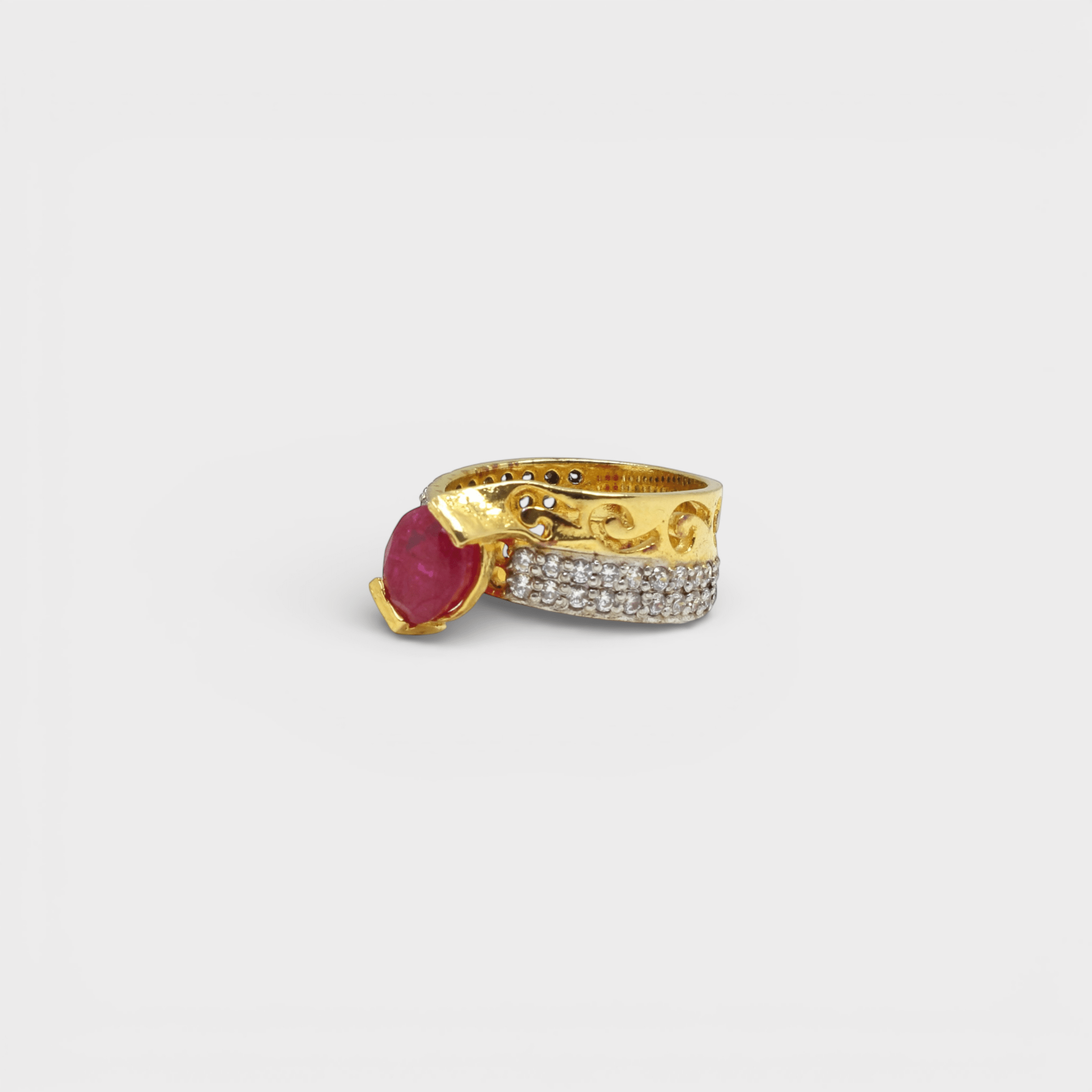Ruby Fleur Ring - Monis Anas Jewellers