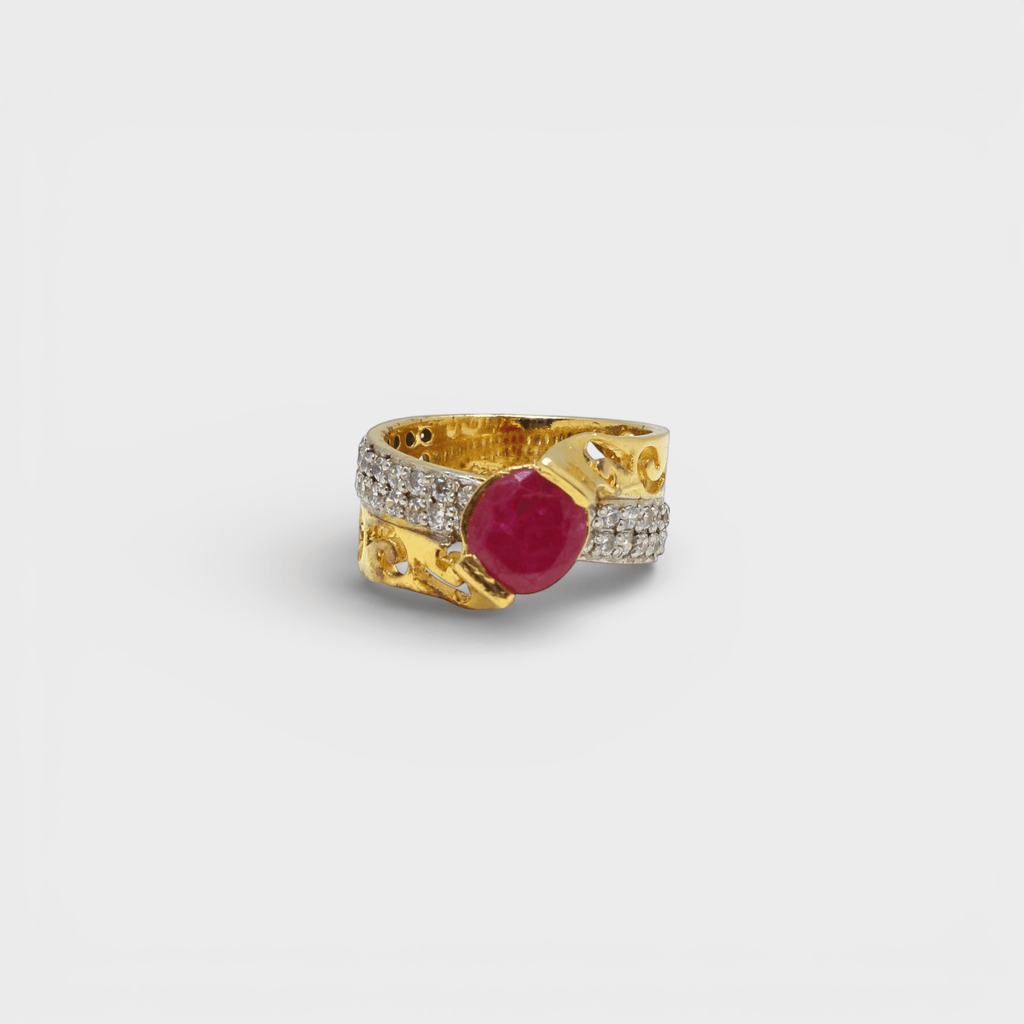 Ruby Fleur Ring - Monis Anas Jewellers