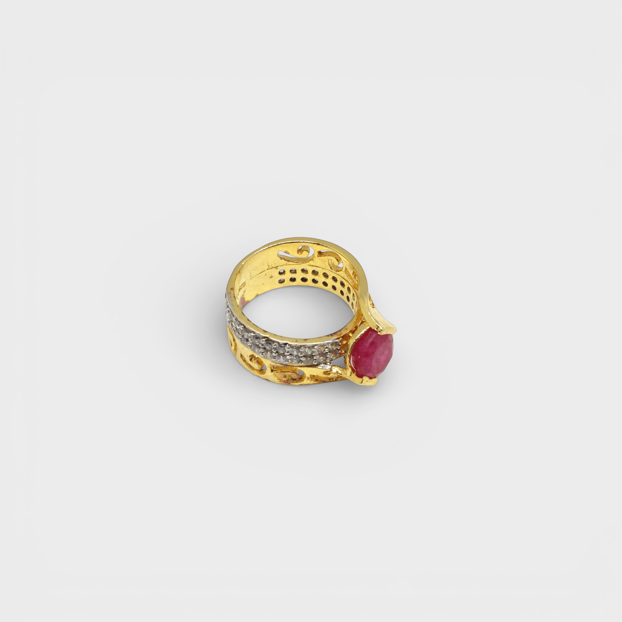 Ruby Fleur Ring - Monis Anas Jewellers