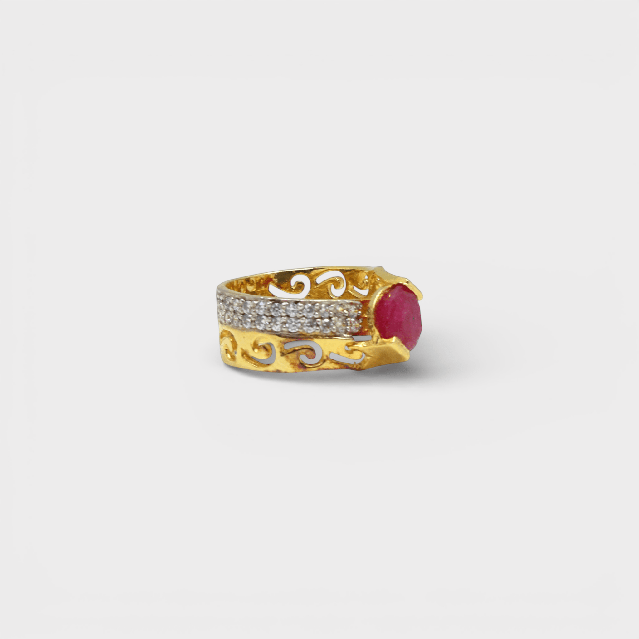 Ruby Fleur Ring - Monis Anas Jewellers