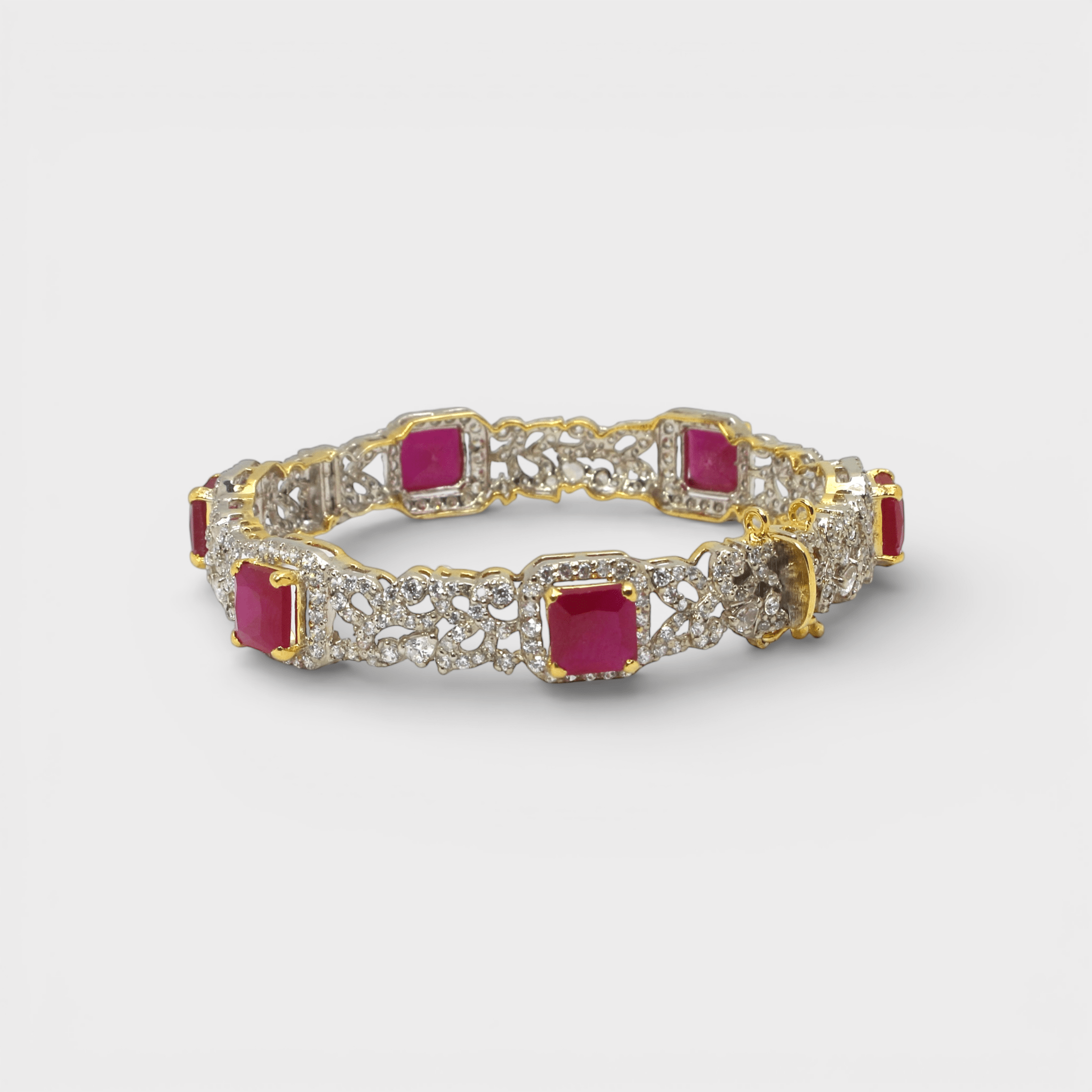 Ruby Openwork Bangle Bracelet - Monis Anas Jewellers