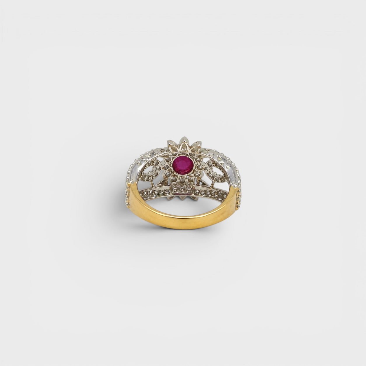 Ruby Petal Bloom Ring - Monis Anas Jewellers