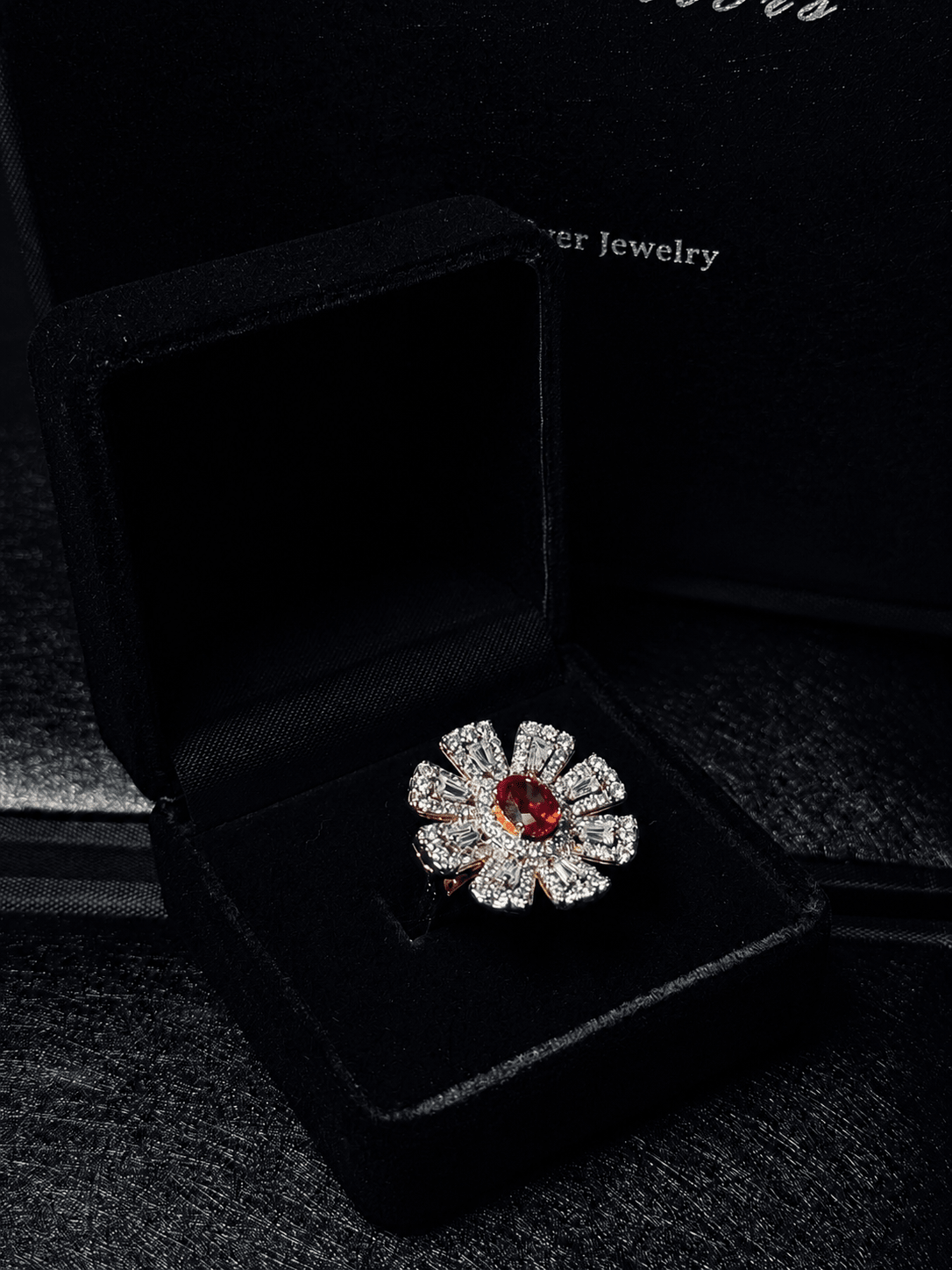 Ruby Rosette Ring - Monis Anas Jewellers