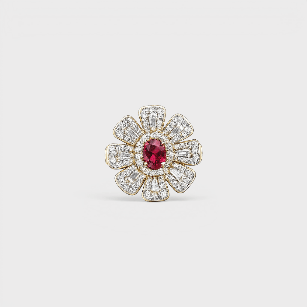 Ruby Rosette Ring - Monis Anas Jewellers