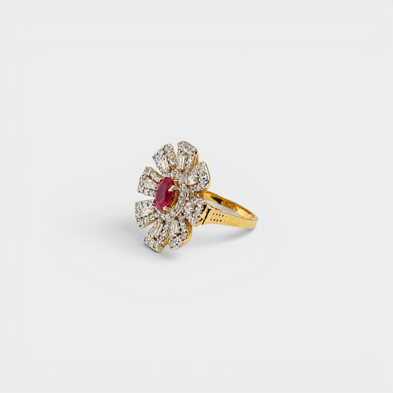 Ruby Rosette Ring - Monis Anas Jewellers