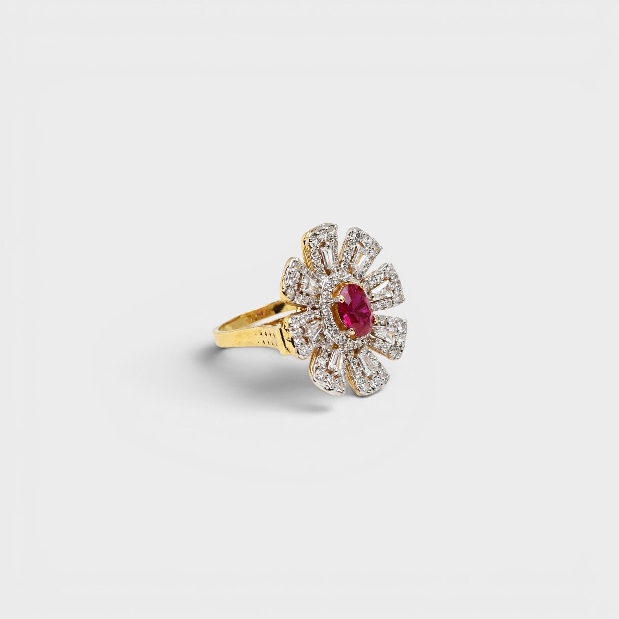 Ruby Rosette Ring - Monis Anas Jewellers