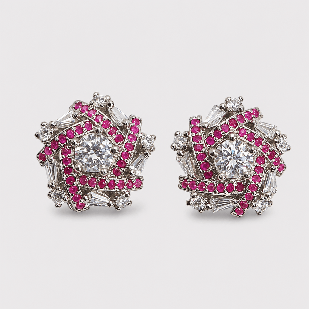 Ruby Royale Cluster Set - Monis Anas Jewellers