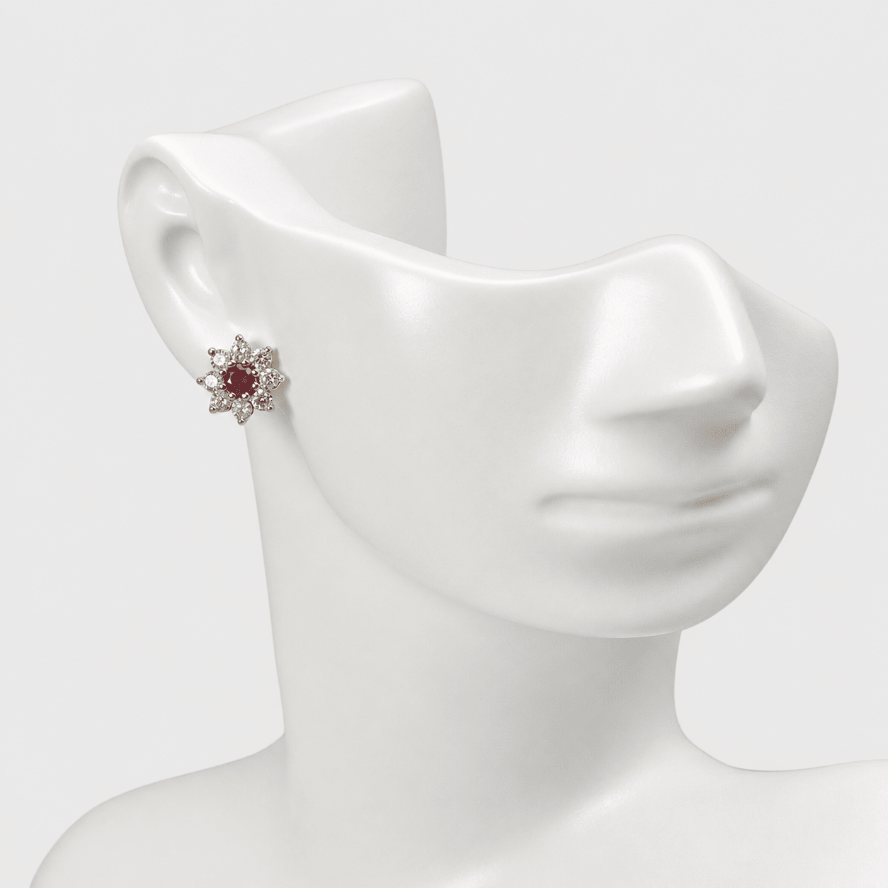 Ruby Starburst Studs - Monis Anas Jewellers