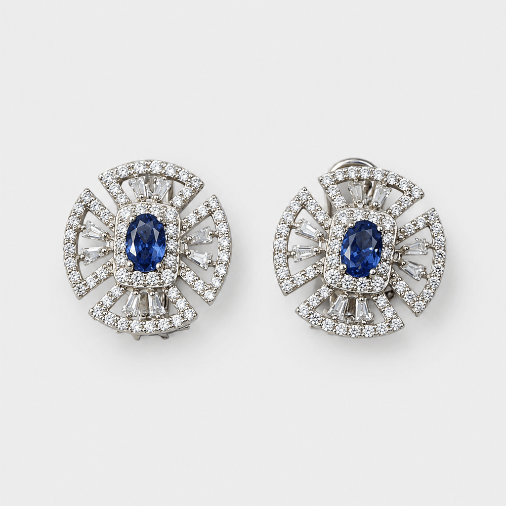 Sapphire Crest Set - Monis Anas Jewellers