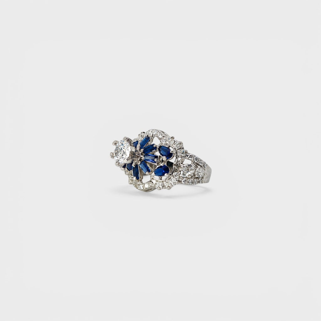 Sapphire Frost Ring - Monis Anas Jewellers