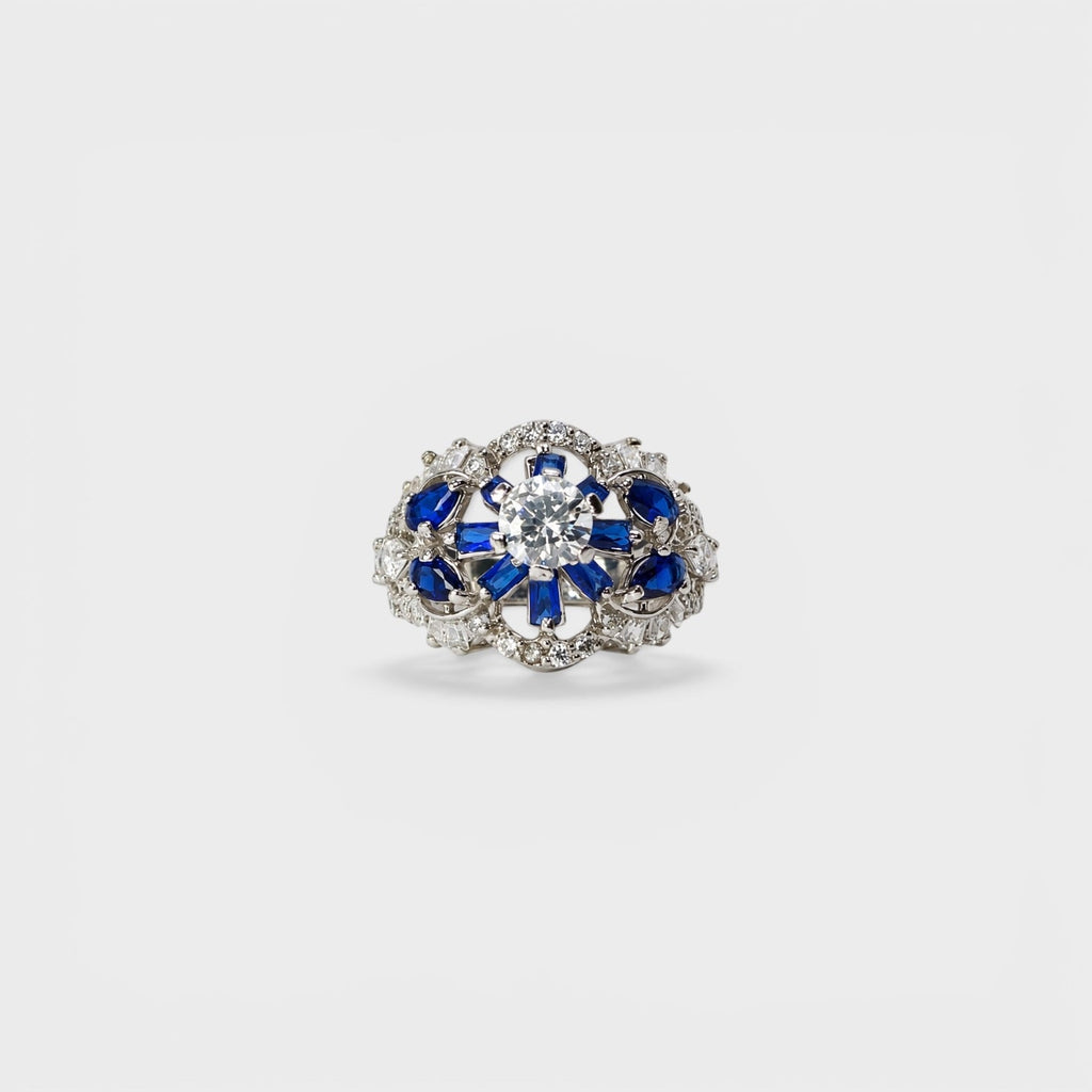 Sapphire Frost Ring - Monis Anas Jewellers