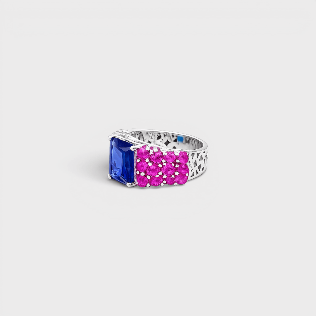 Sapphire Fusion Ring - Monis Anas Jewellers