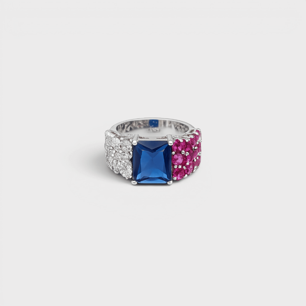 Sapphire Fusion Ring - Monis Anas Jewellers