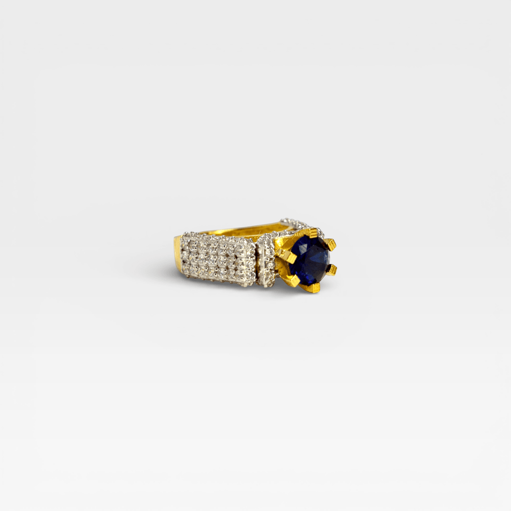 Sapphire Halo - Monis Anas Jewellers