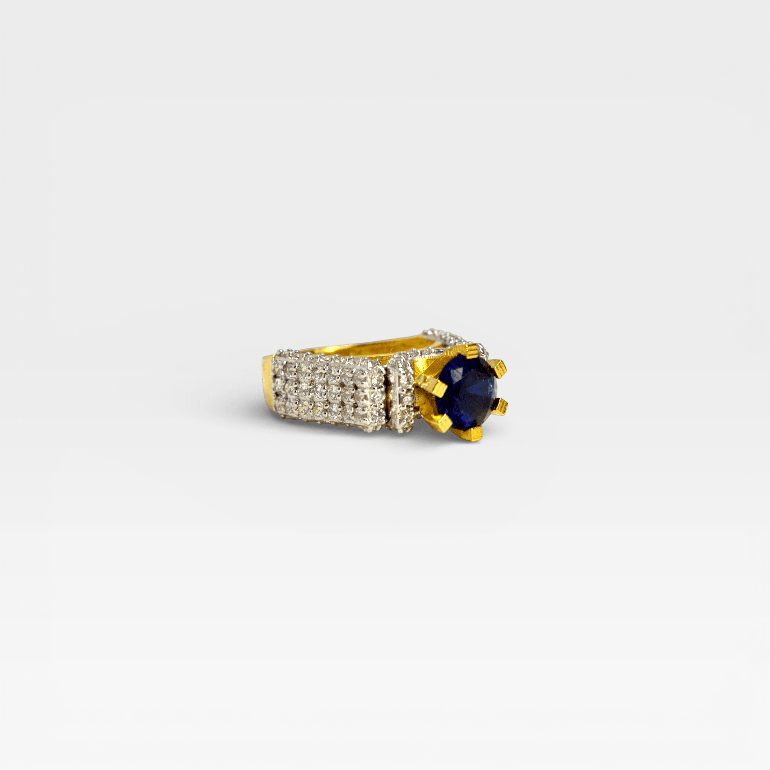 Sapphire Halo - Monis Anas Jewellers