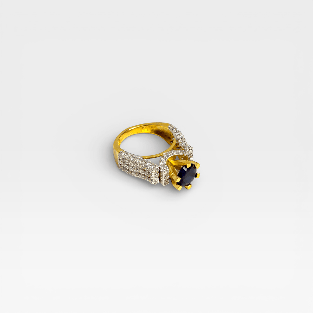 Sapphire Halo - Monis Anas Jewellers