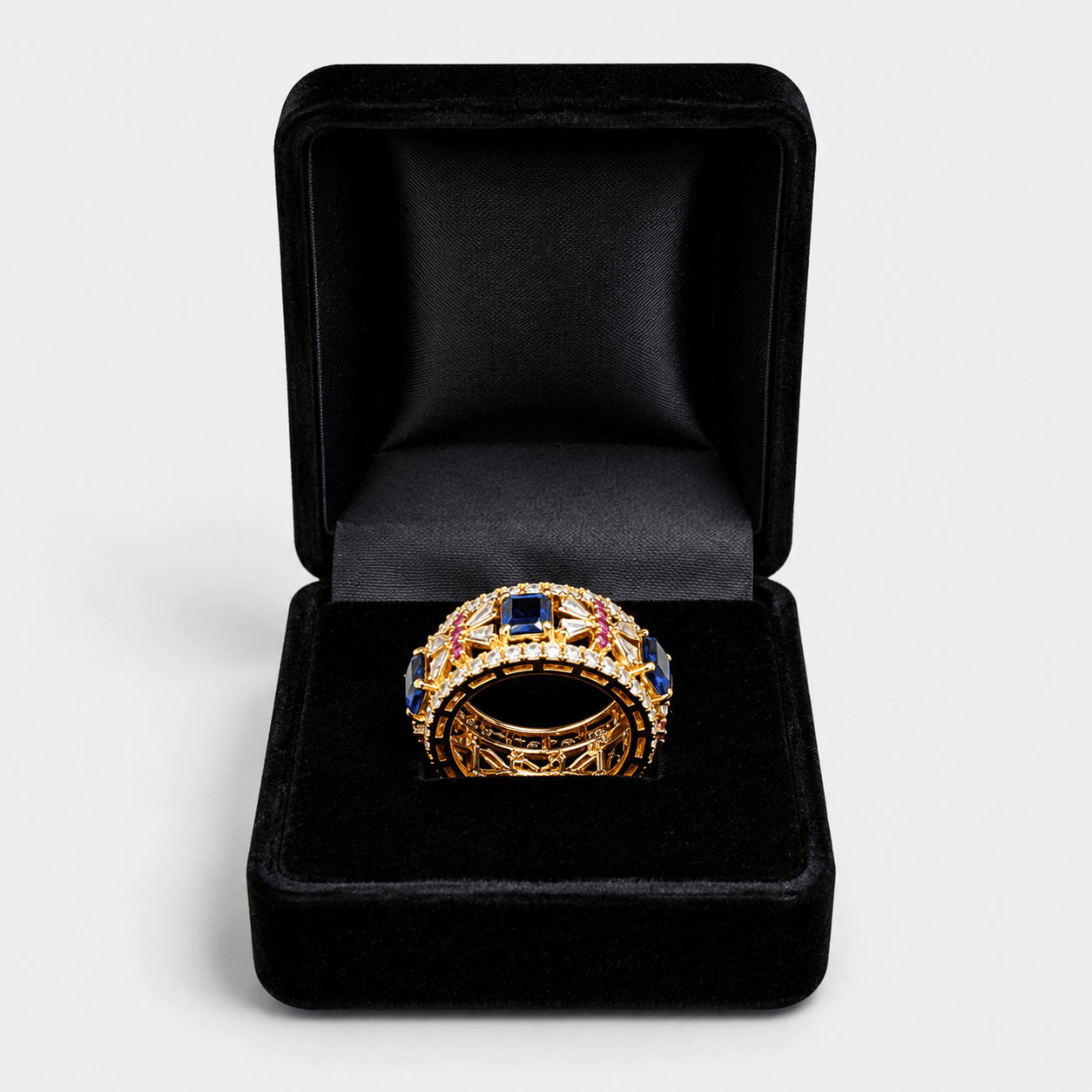 Sapphire Mosaic Band - Monis Anas Jewellers