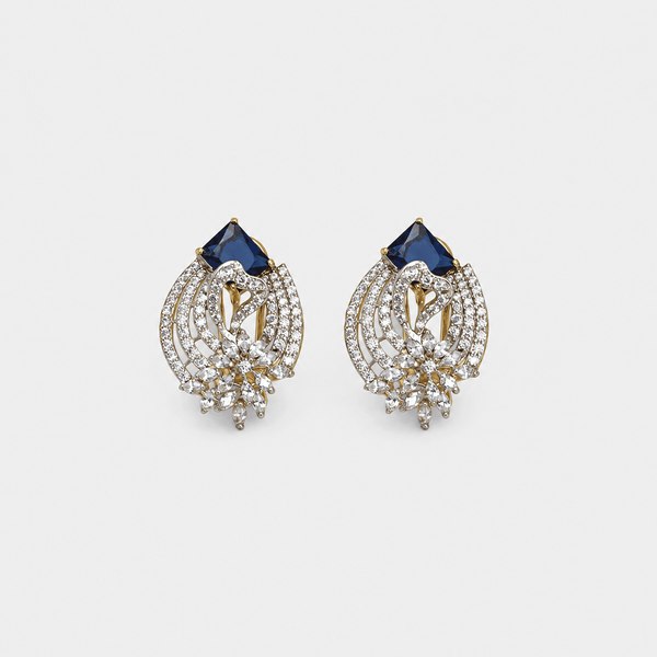 Sapphire Swan Studs