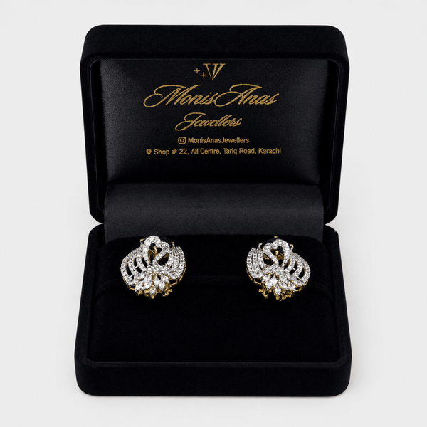 Sapphire Swan Studs