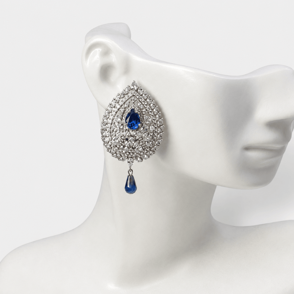 Sapphire Teardrop Set - Monis Anas Jewellers
