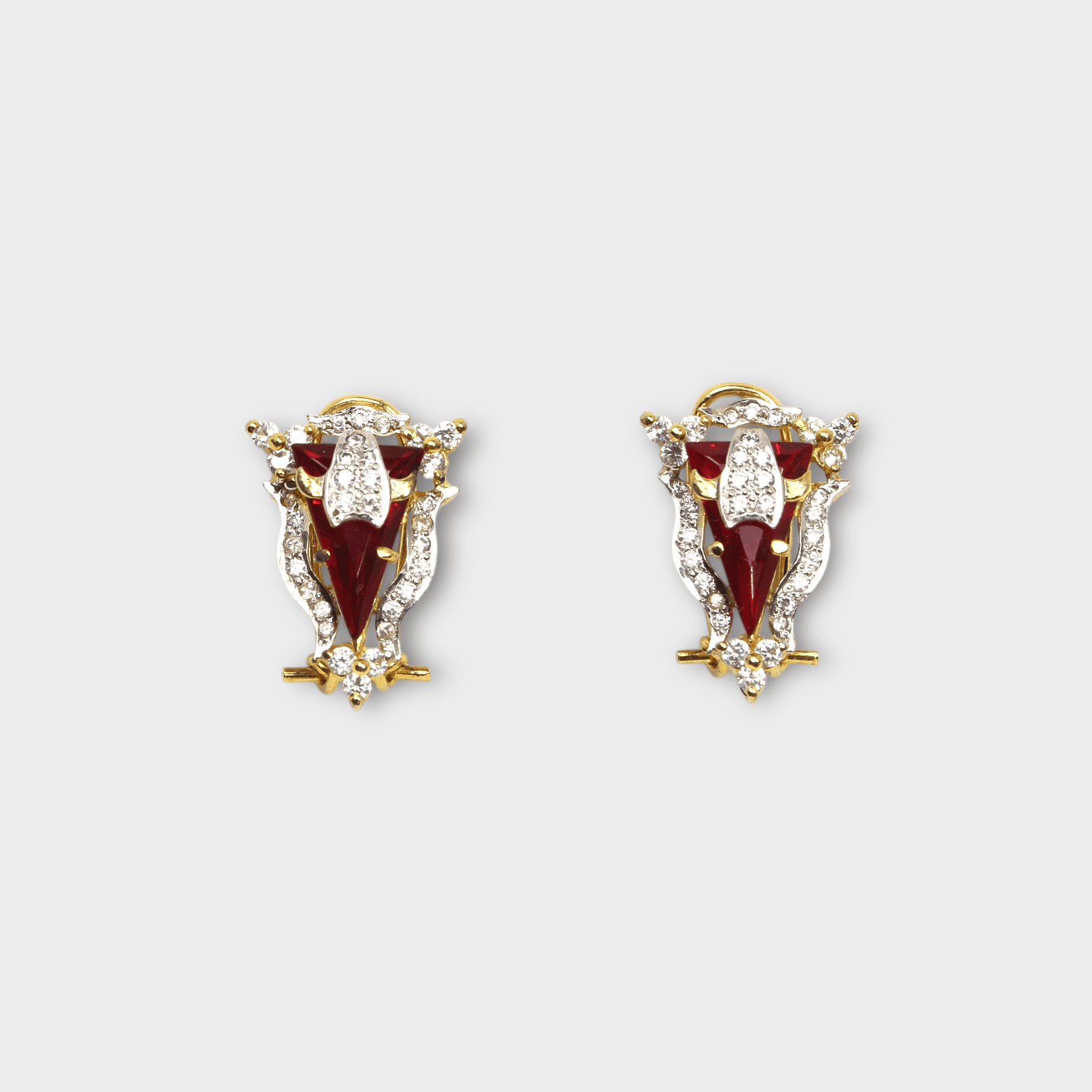 Scarlet Phoenix Studs - Monis Anas Jewellers
