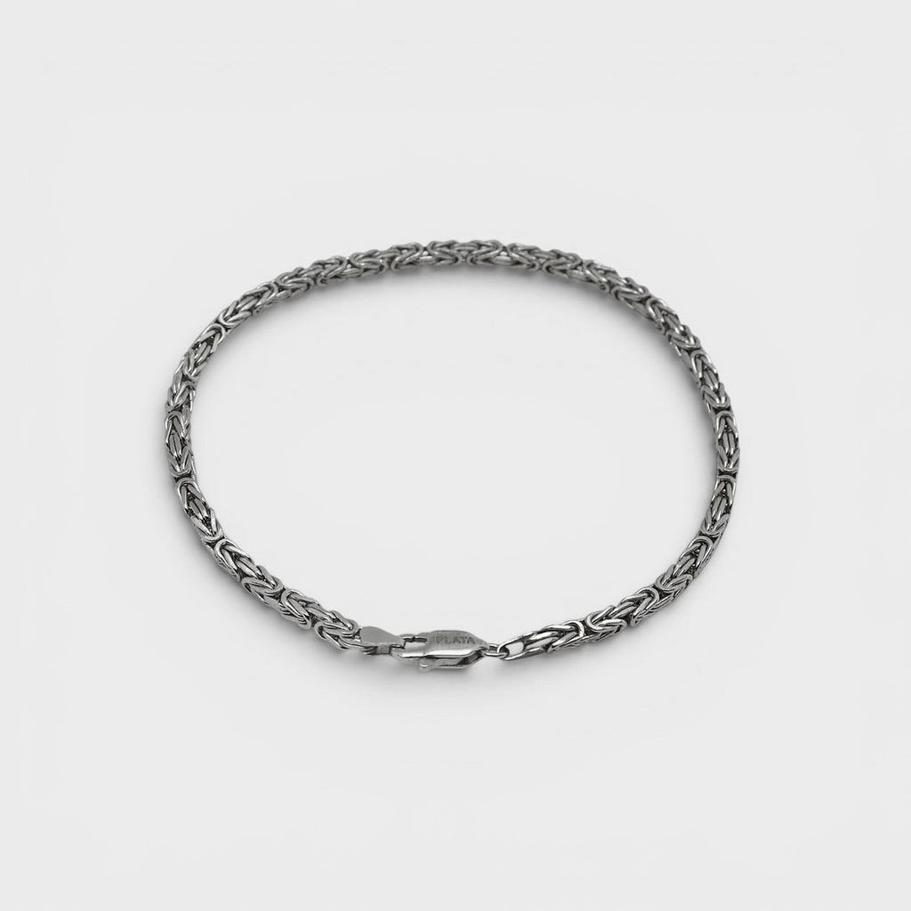 Silver Byzantine Link Bracelet - Monis Anas Jewellers