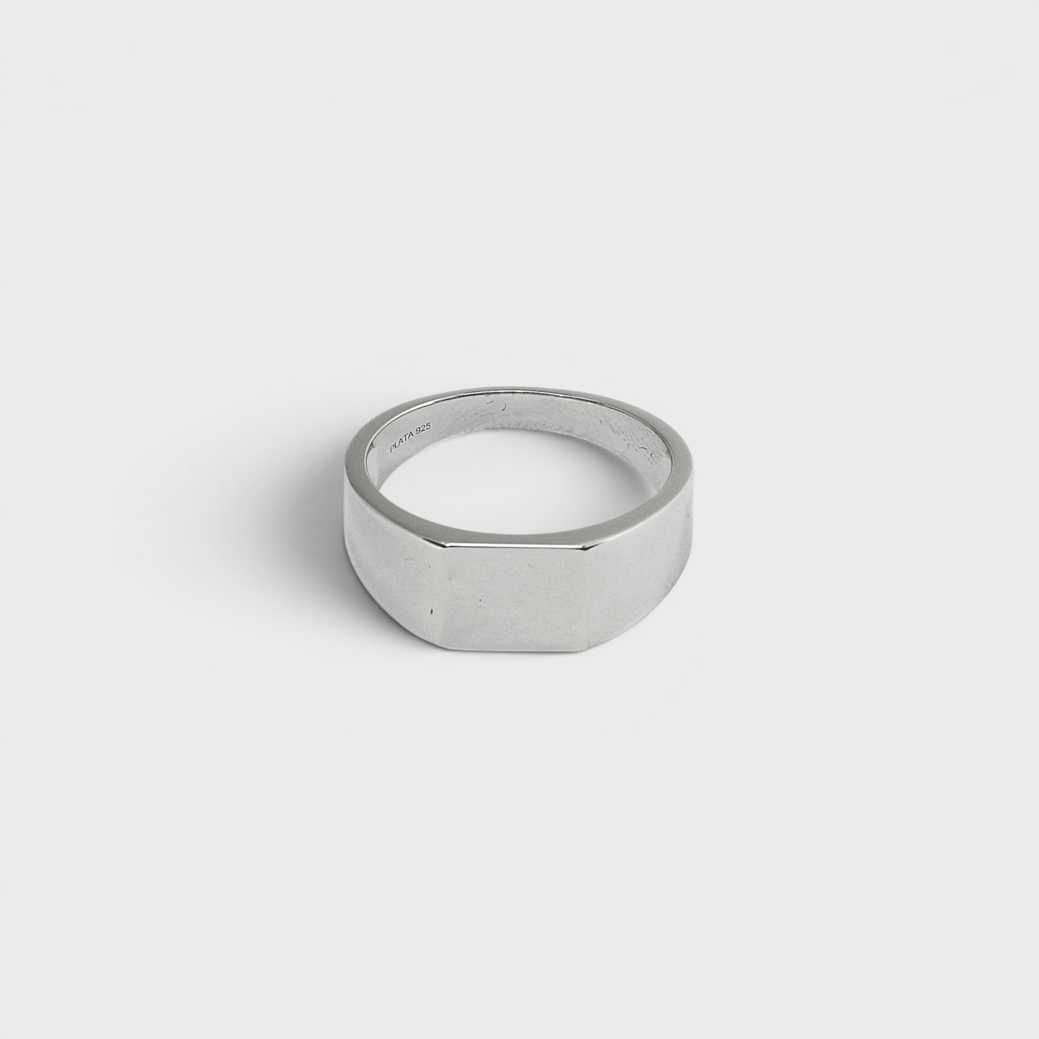 Silver Flat Signet Ring - Monis Anas Jewellers