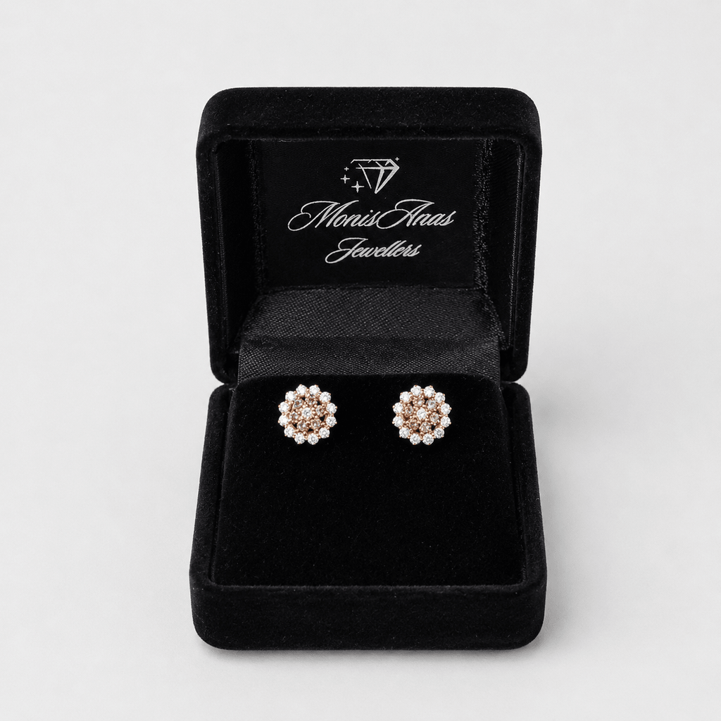 Sunlit Petal Studs - Monis Anas Jewellers