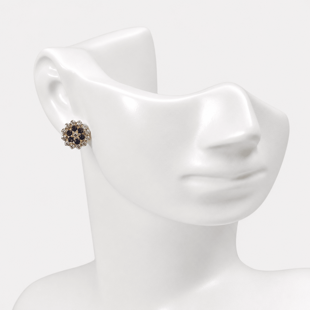 Sunlit Petal Studs (Sapphire) - Monis Anas Jewellers