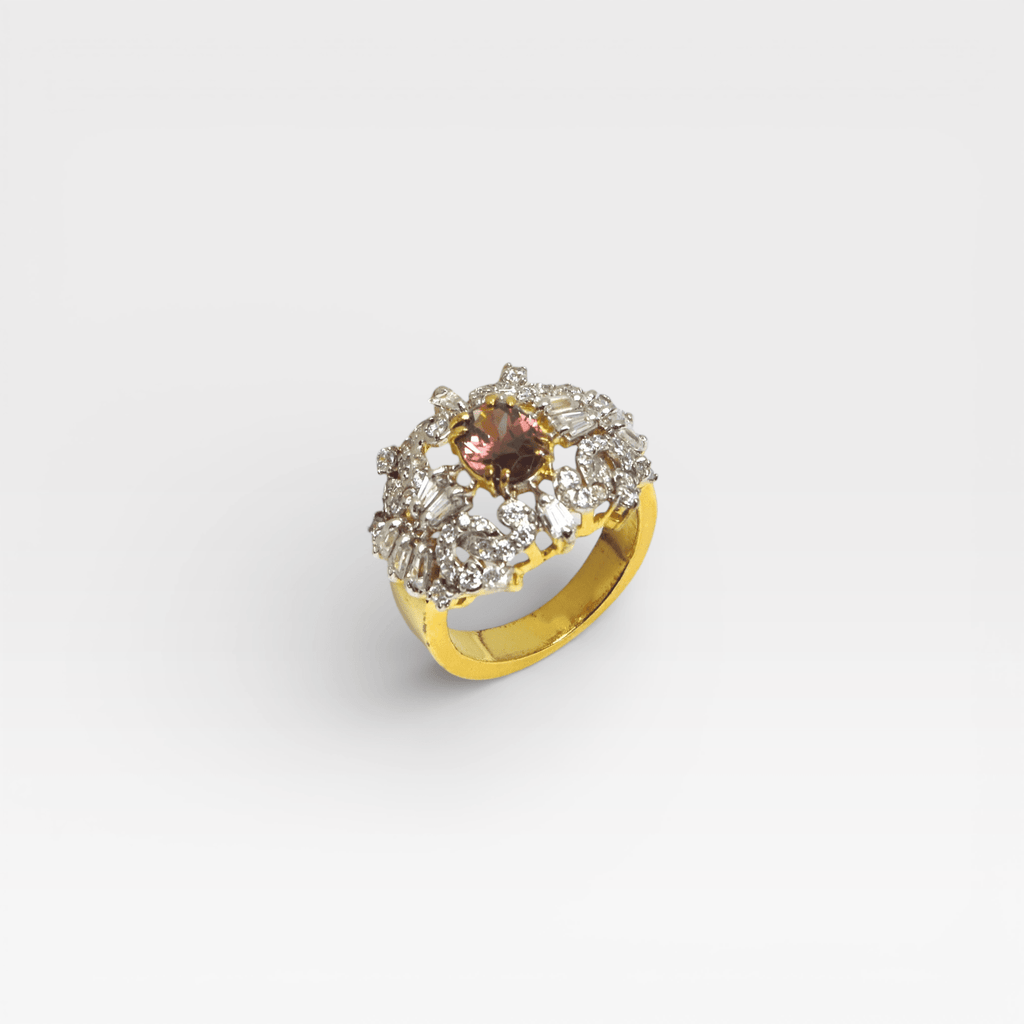 Sunrise Halo Ring - Monis Anas Jewellers
