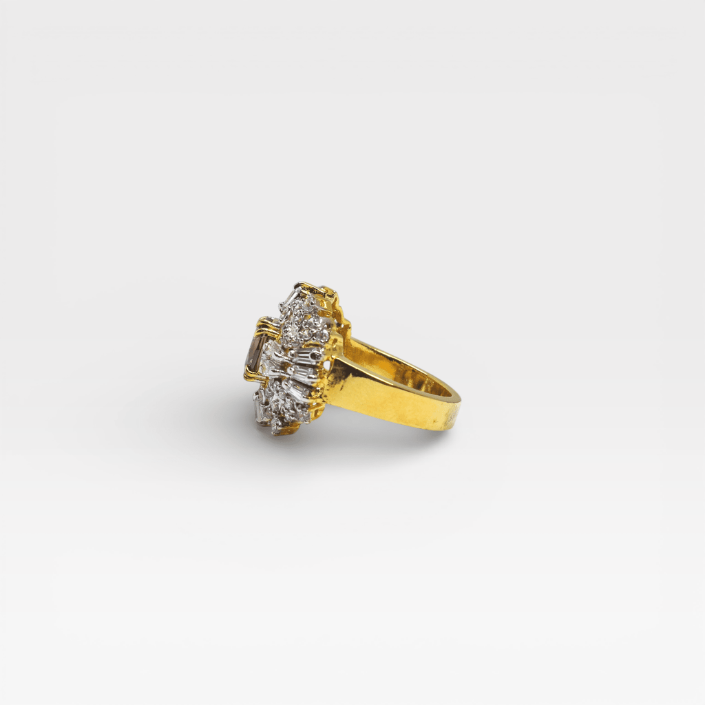 Sunrise Halo Ring - Monis Anas Jewellers