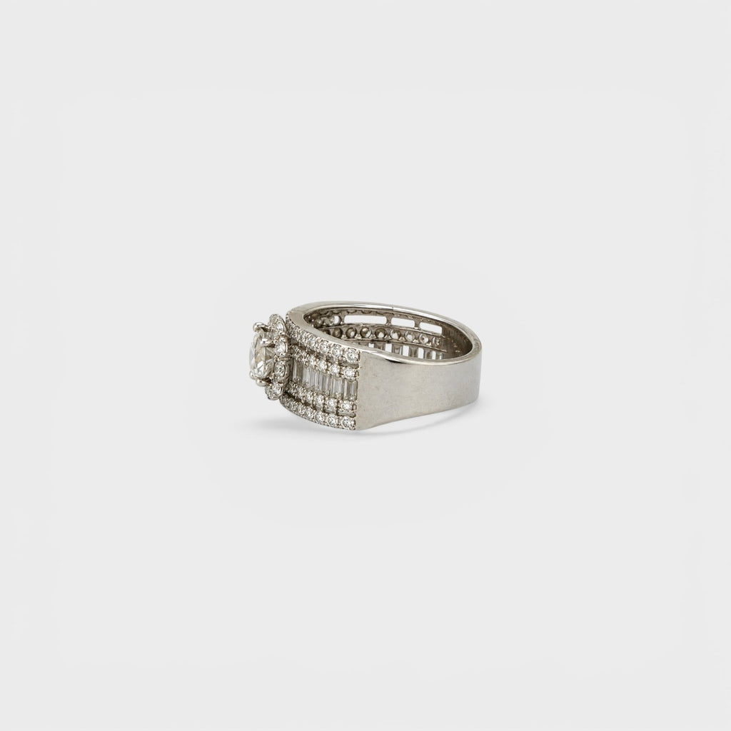 White Ice Multi-Row Ring - Monis Anas Jewellers
