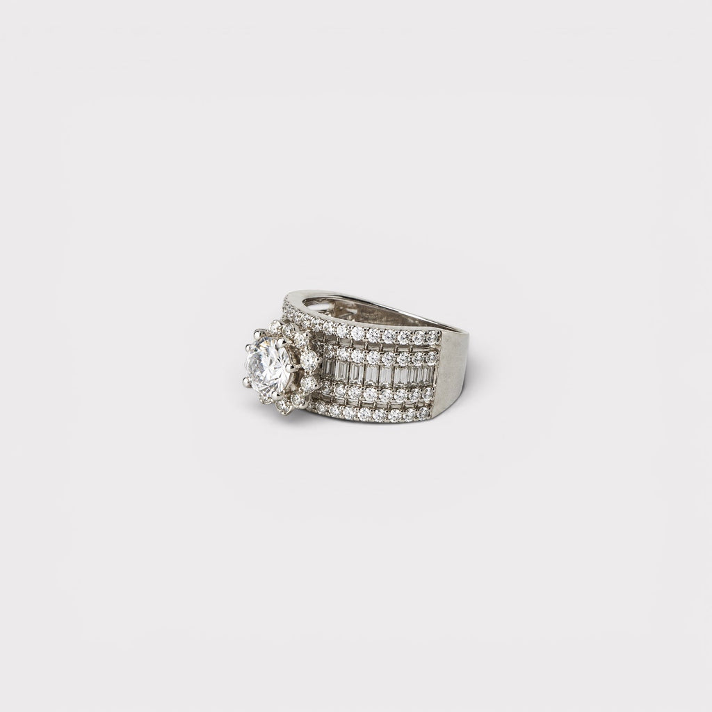 White Ice Multi-Row Ring - Monis Anas Jewellers