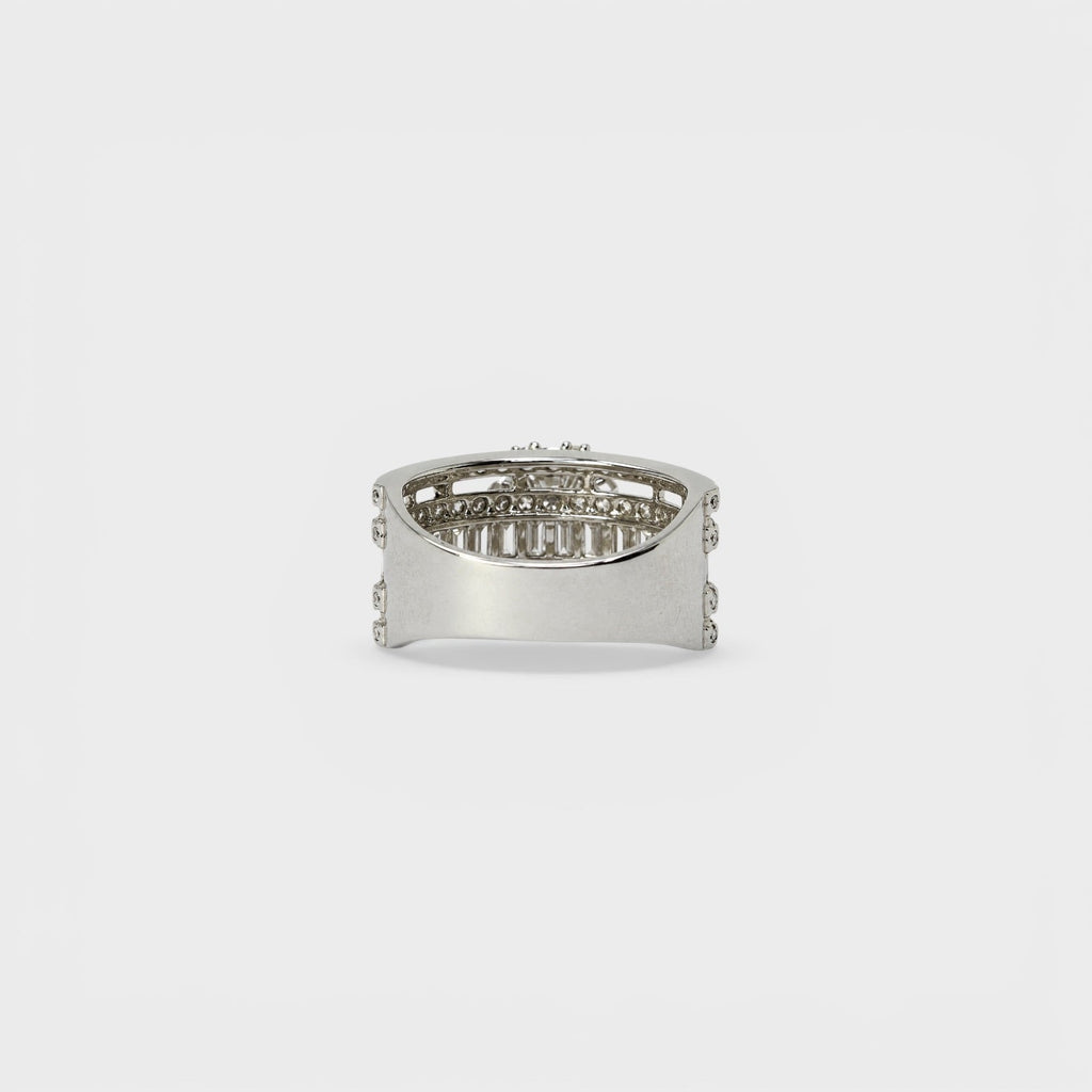 White Ice Multi-Row Ring - Monis Anas Jewellers